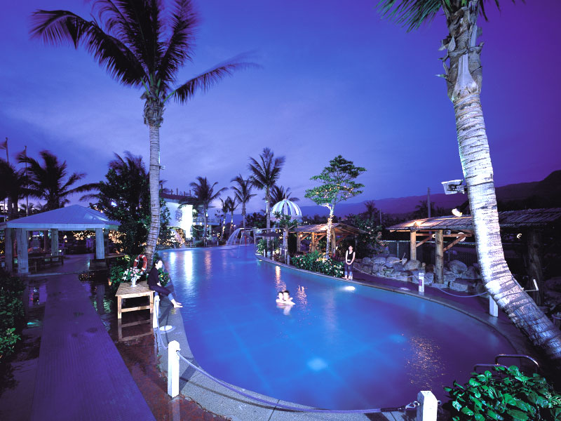 Night view of swimming pool Thumbnail