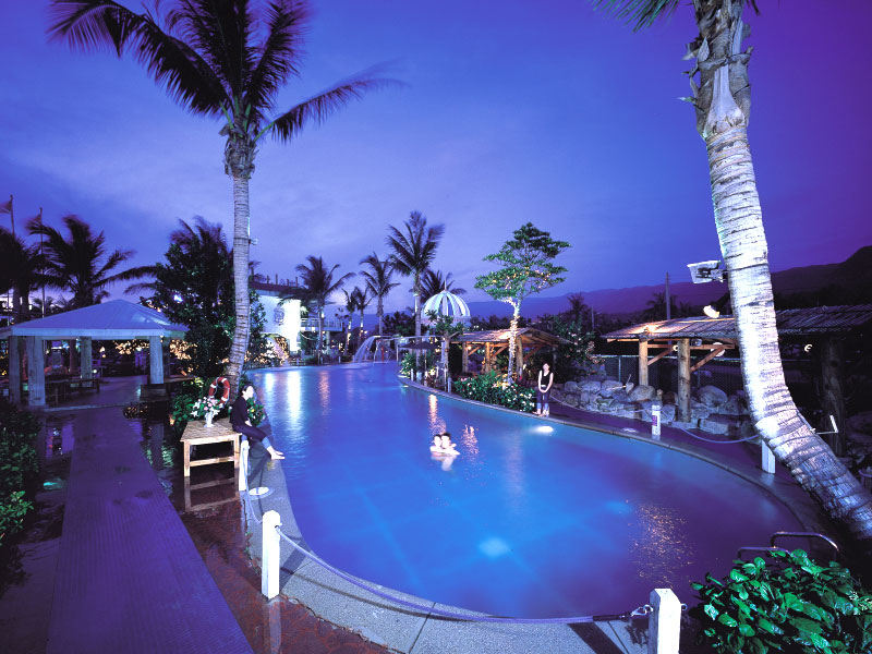 Swimming pool night view