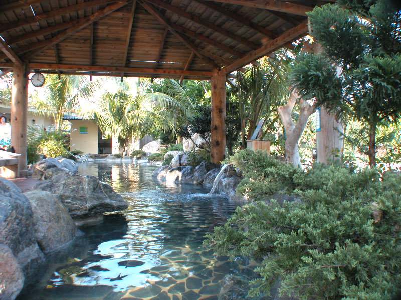 Open air wild stream swimming pool